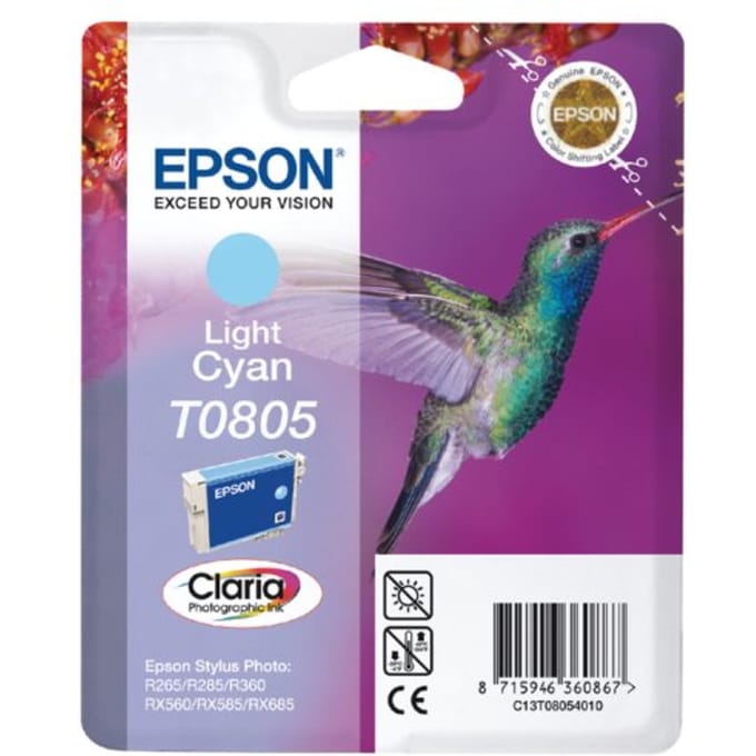 Inktcartridge epson t0805 lichtblauw