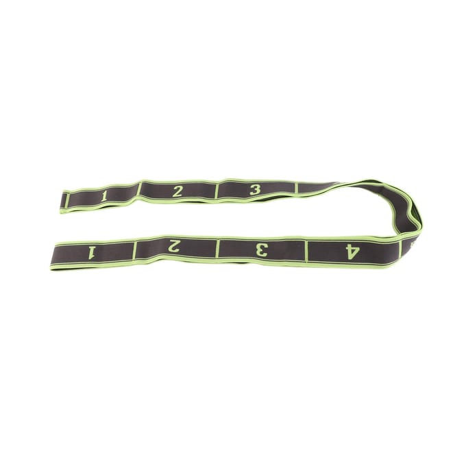 Stretchband met nummer Elastische stretchband voor oefeningen Fitness Workout black
