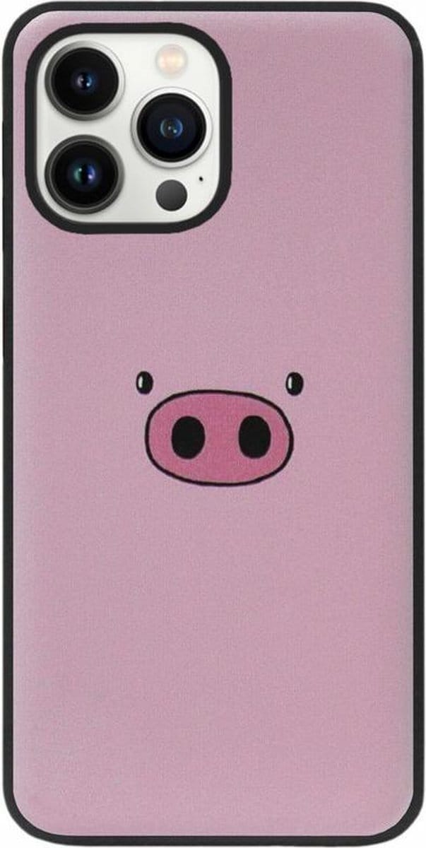 ADEL Siliconen Back Cover Softcase Hoesje Geschikt voor iPhone 13 Pro Max - Biggetje