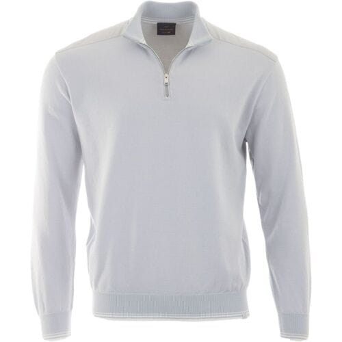 Paul & Shark Trui Piuma Featherlight Cotton Half Zip Skyride / male