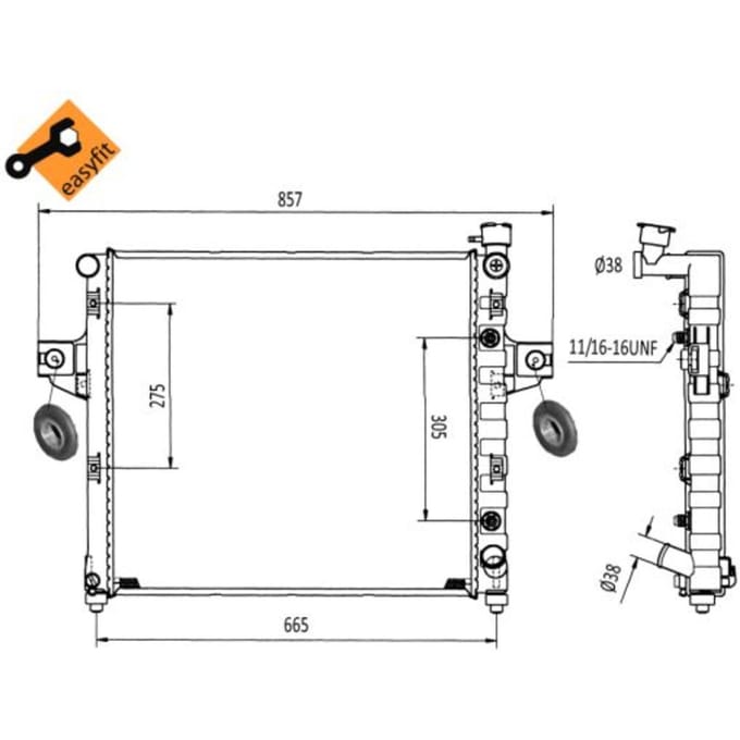 Radiator, motorkoeling NRF 58113