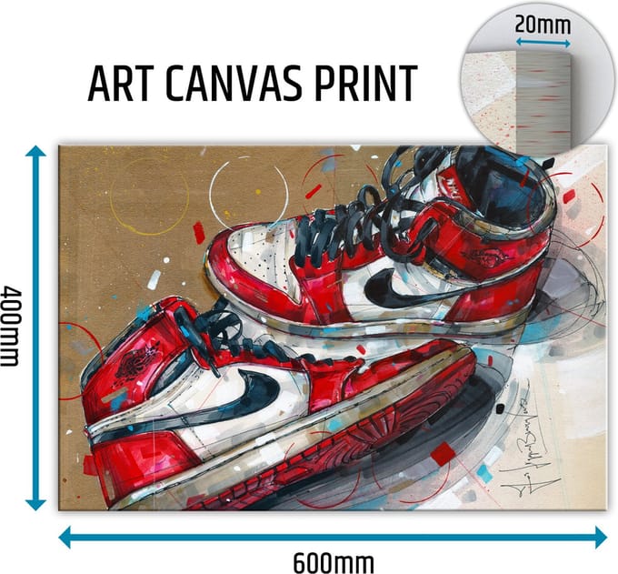 Sneaker canvas 1985 Chicago 60x40 cm