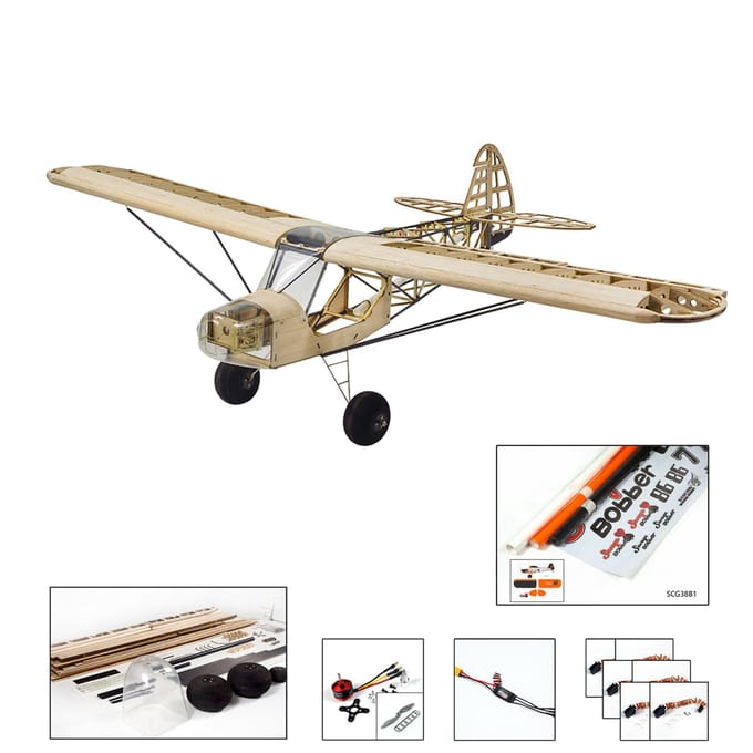 Dancing Wings Hobby S38 Savage Bobber 1000mm Spanwijdte Balsa Hout Afstandsbediening Vliegtuig KIT/ Type 3