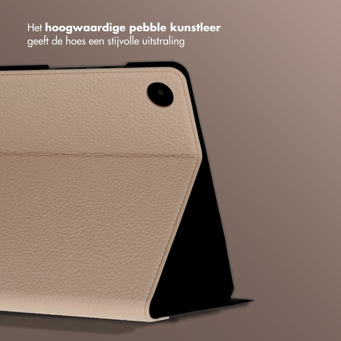 Selencia Tablet Hoes - Geschikt voor Samsung Galaxy Tab A11 Plus - tablet Bookcase - Beige