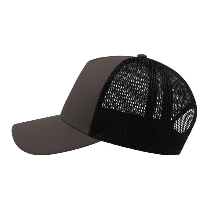 Atlantis Headwear Rapper Cotton Cap AT511 - Dark Grey/Black - One size