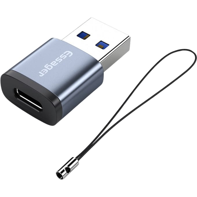 Essager USB-C naar USB-A Adapter Blauwgrijs
