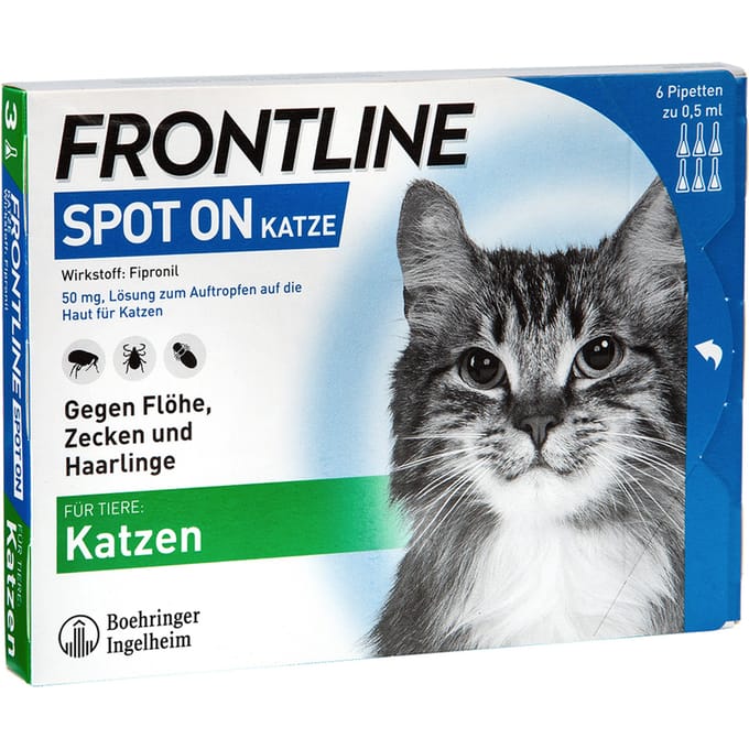 Frontline Spot-On Anti vlooienmiddel Kat - 6 pipetten