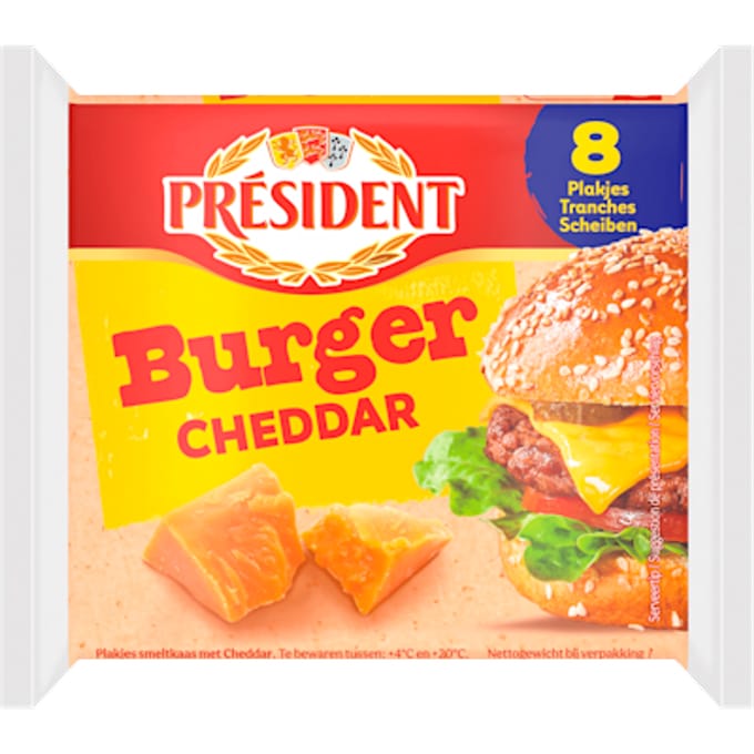 Burger slices cheddar