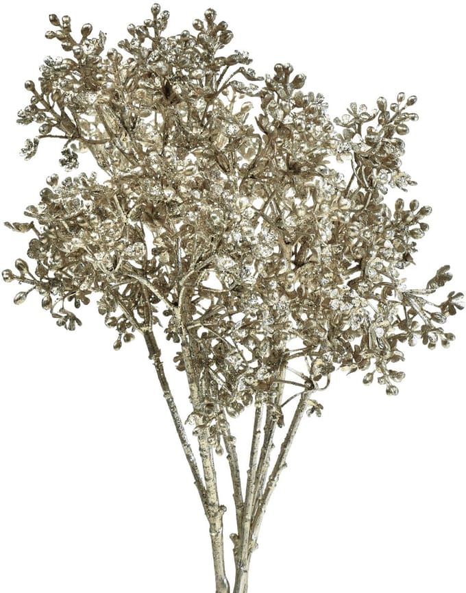 Gipskruid Gypsophila Kunstplanten Metallic L38cm 3st