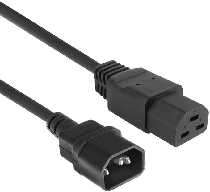 ACT Netsnoer C14 - C21 IEC60320 zwart 2 m AK5372