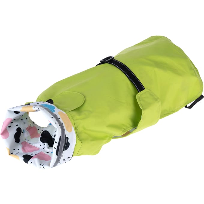 TIAKI Omkeerbare hondenregenjas ca. 50cm ruglengte