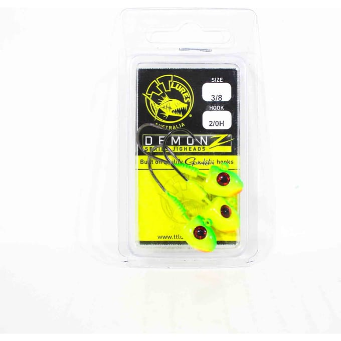 Tackle Tactics TT Demonz jighead 3/8oz 2/0H 3/pack grafiek (7150) black