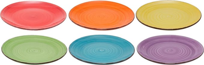 Dinerbord - Ø2 6.5Cm - Uni - Assorti 6 Stuks