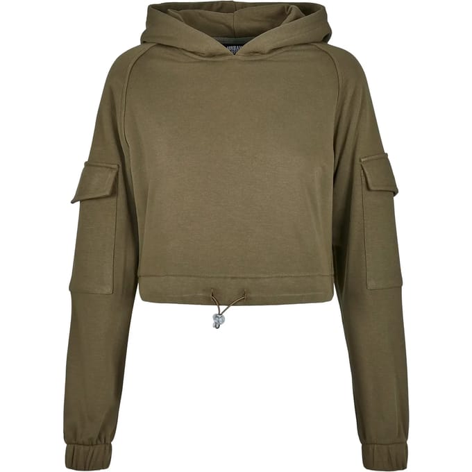 Dames sweatshirt met capuchon Urban Classics short worker