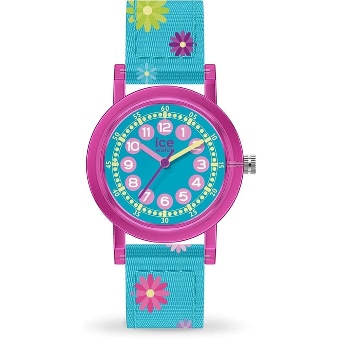Ice Watch ICE learning - Pink flowers 024497 Horloge - Nylon - Groen - Ø 28 mm