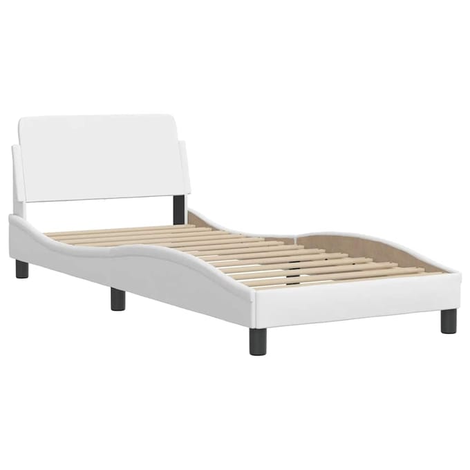 vidaXL - Bedframe - "Dover" - kunstleer - wit - 80x200 - cm