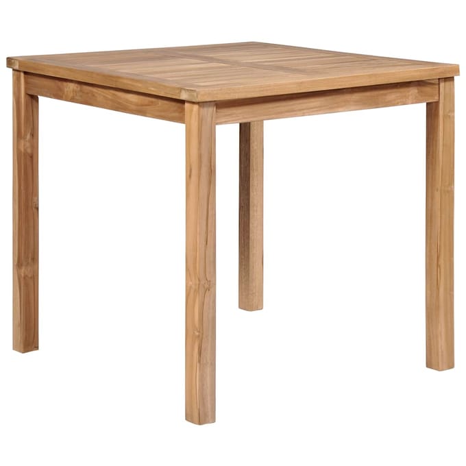 vidaXL - Tuintafel - 80x80x77 - cm - massief - teakhout