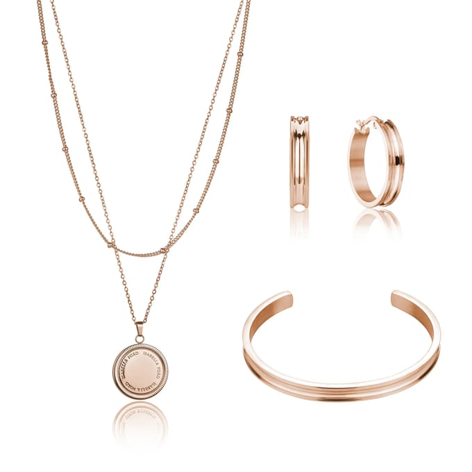 Ketting, armband en oorbellen set Isabella Ford Livia