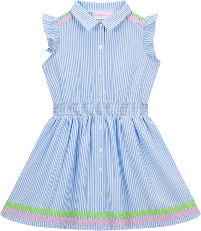 Someone FELICE-SG-51-I Meisjes Jurk - MEDIUM BLUE