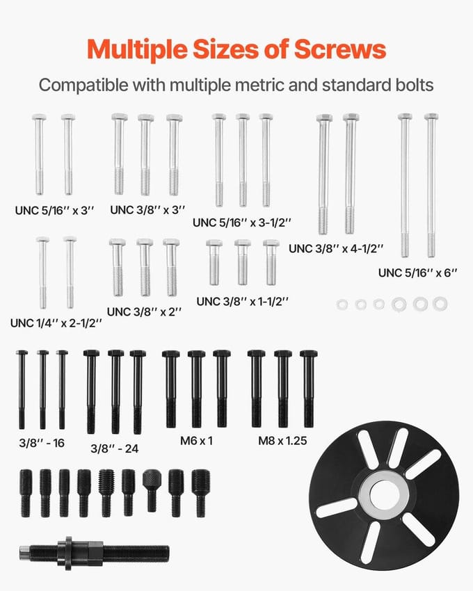 Kit d'outils de retrait et d'installation pour extracteur de volant d'inertie à contrepoids Vilebrequin