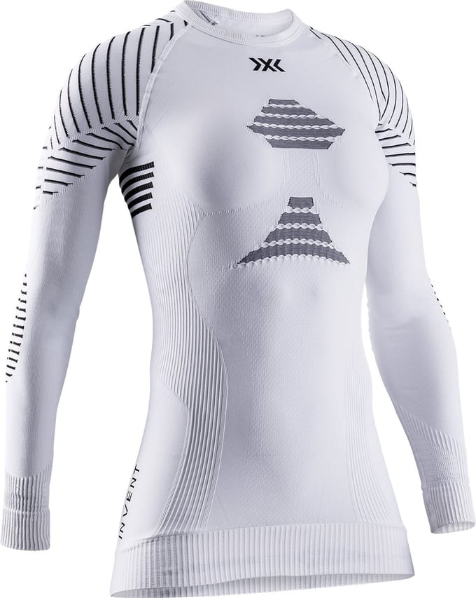X-Bionic Invent 4.0 Dames Thermoshirt Lange Mouwen Wit/Zwart - Maat XS