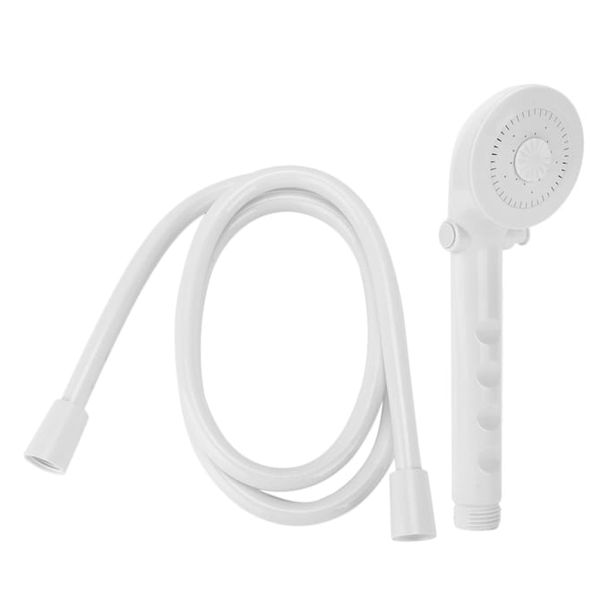 Handdouche Slang Set 1 inch Schroefdraad 1,5m Pijp Accessoire voor Camper Caravan Marine Boot white