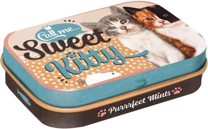 Call Me Sweet Kitty - Pepermunt Doosje mint box 4 x 6 cm