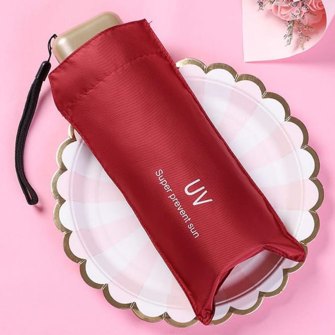 Ultralichte mini-zonneparaplu UV-bescherming Waterdichte draagbare regen- en regencapsuleparaplu 18cm