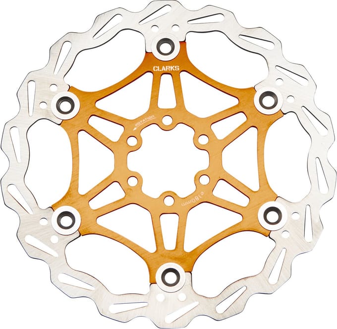 Clarks Lightweight Disc-Rotor 6-voudig, goud Diameter 203mm