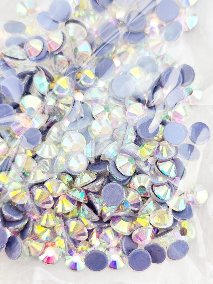 BamBella® Grote Hotfix Steentjes - 288 stuks - SS30 - AB kleur strass stenen glitters