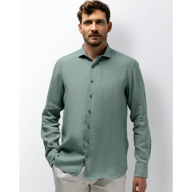 State Of Art Overhemd Linnen Groen - Maat 3XL - Heren - Overhemden Casual