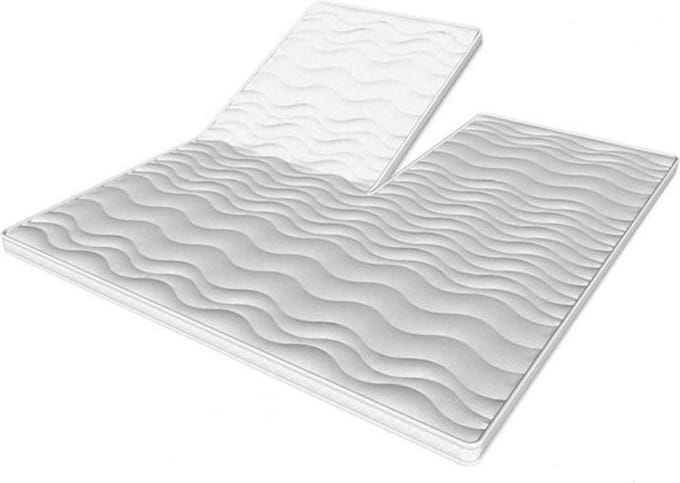 Toros Bedden - Topdekmatras Split - 160x200 - Koudschuim - 7cm - Anti Bacterieel - Wit