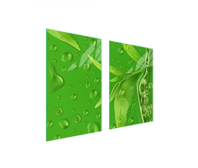 TMK ArtDeko Serie - Glasplaatbeschermer - 65x52 cm - Hartglas - Antibacterieel