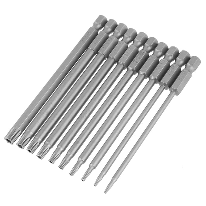 10 stuks 100 mm 1/4 inch Zeskant Schacht S2 Staal Sterkop Boor Schroevendraaier BST Bits Set