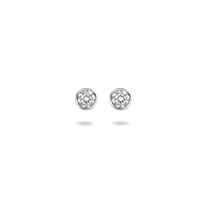 Glams oorknoppen zirkonia - 3 - Zilver
