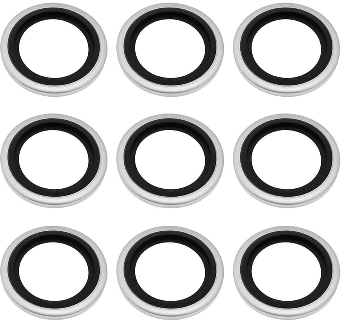 Dailygoods - 50 Stuks 1/2" Bonded Sluitringen voor Hydraulische Systemen