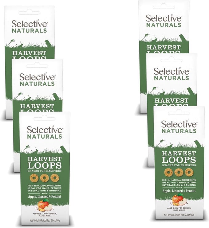 Supreme Selective Naturals Harvest Loops - Knaagdiersnack - 6 x 80 g