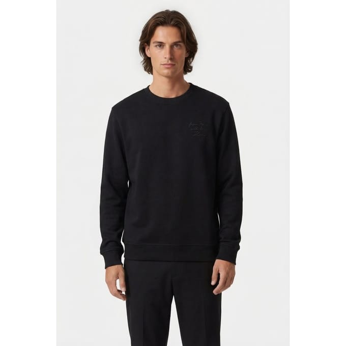 Karl Lagerfeld Black Sweat Crewneck Größe: S | Pullover Outlet | Herren | Schwarz