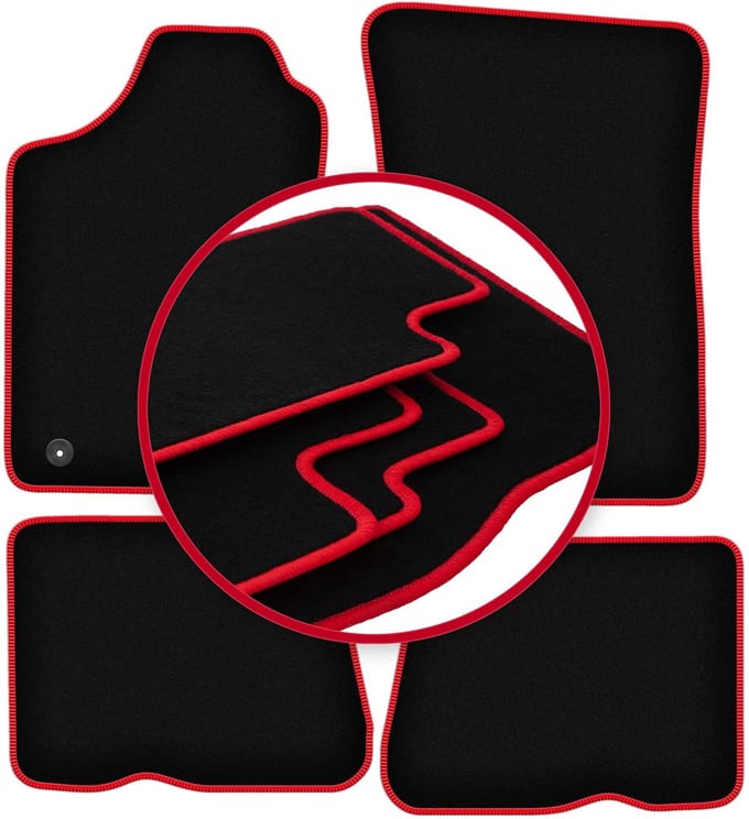 CARLUX-RED automatten voor: Renault 19 cabrio, hatchback, sedan, chamade (1988-1996)