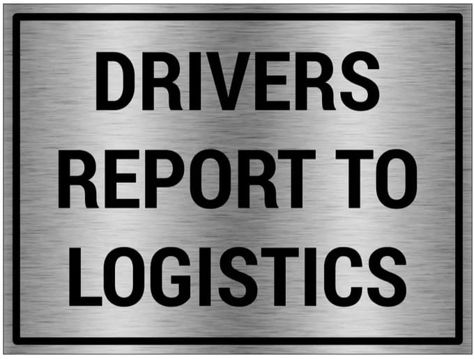 Drivers report to logistics bord - gecoat brushed aluminium | 60 x 45 cm