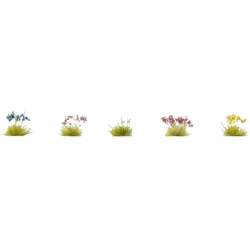 NOCH 6800 Bodembedekkingsset Bloemenweide Rood, Blauw, Geel, Pink, Wit