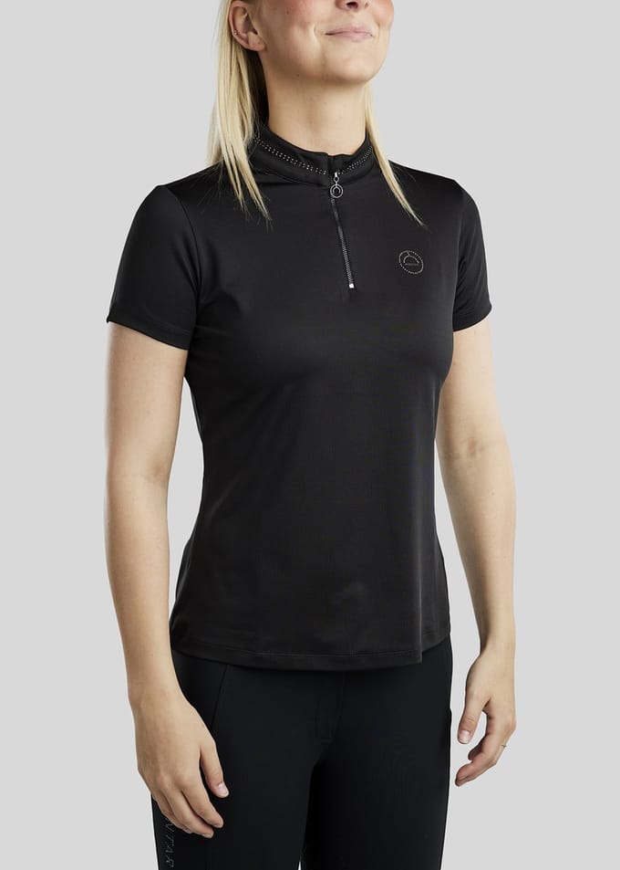 MONTAR MOBLAIR JUNIOR TRAININGSSHIRT GUN METAL CRYSTALS Zwart