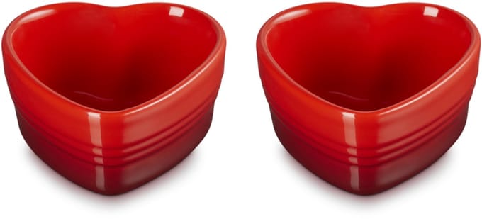 Le Creuset Ramekin Hart 11cm/0,3 Liter set van 2 stuks Kersenrood