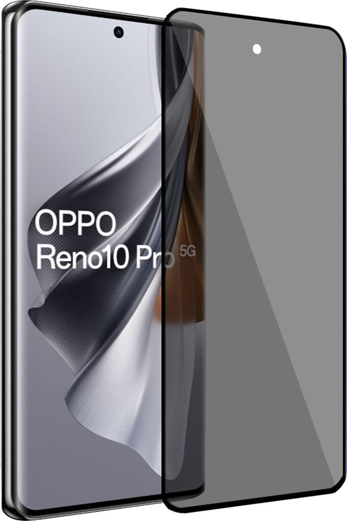 Geschikt voor OPPO Reno 10 / 10 Pro - Privacy Screenprotector - Beschermglas - Privé GuardCover