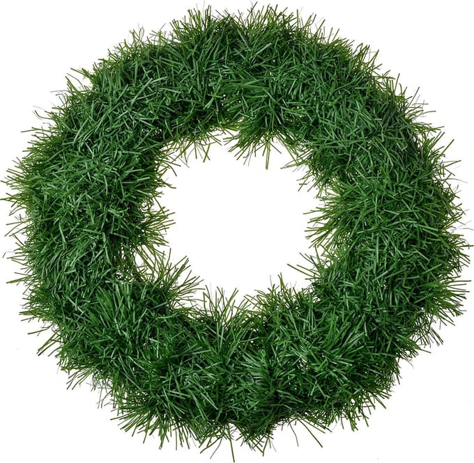 Clayre & Eef Kerstkrans Ø 28 cm Groen Kunststof