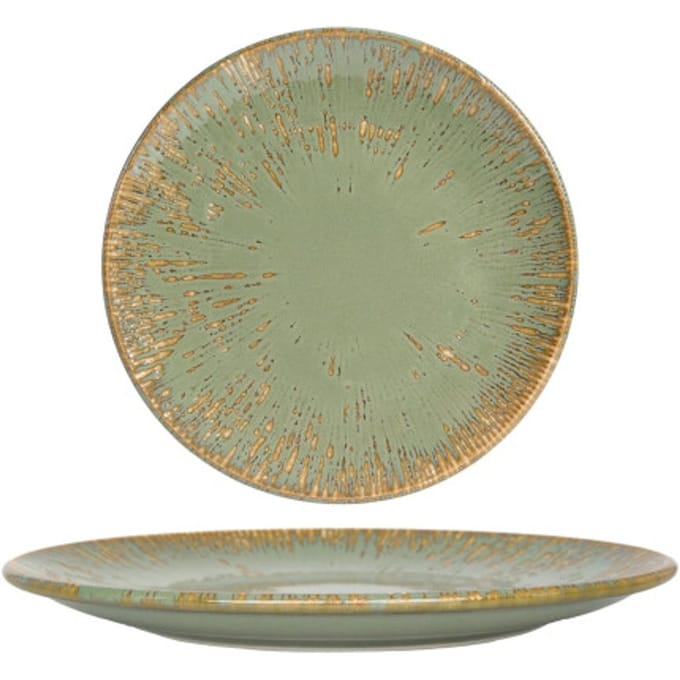 Bonna Dessertbord - Sage Snell - Porselein - 23 cm - set van 6