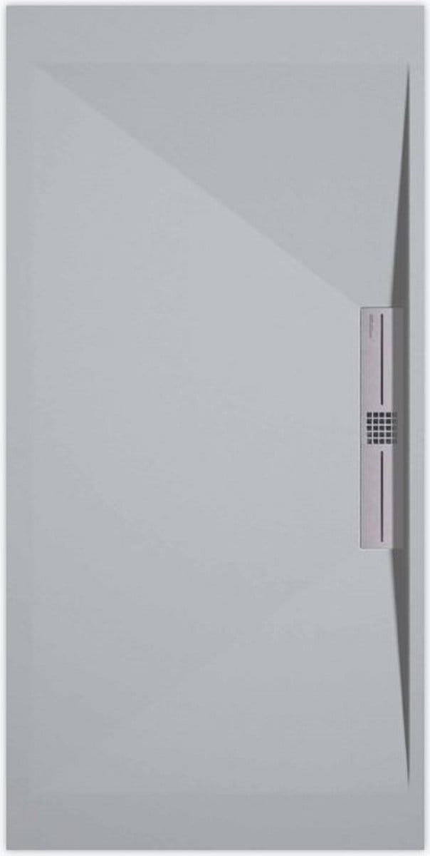 Sanifun douchebak Stone Side Gray 7035 Smooth 900 x 700 S