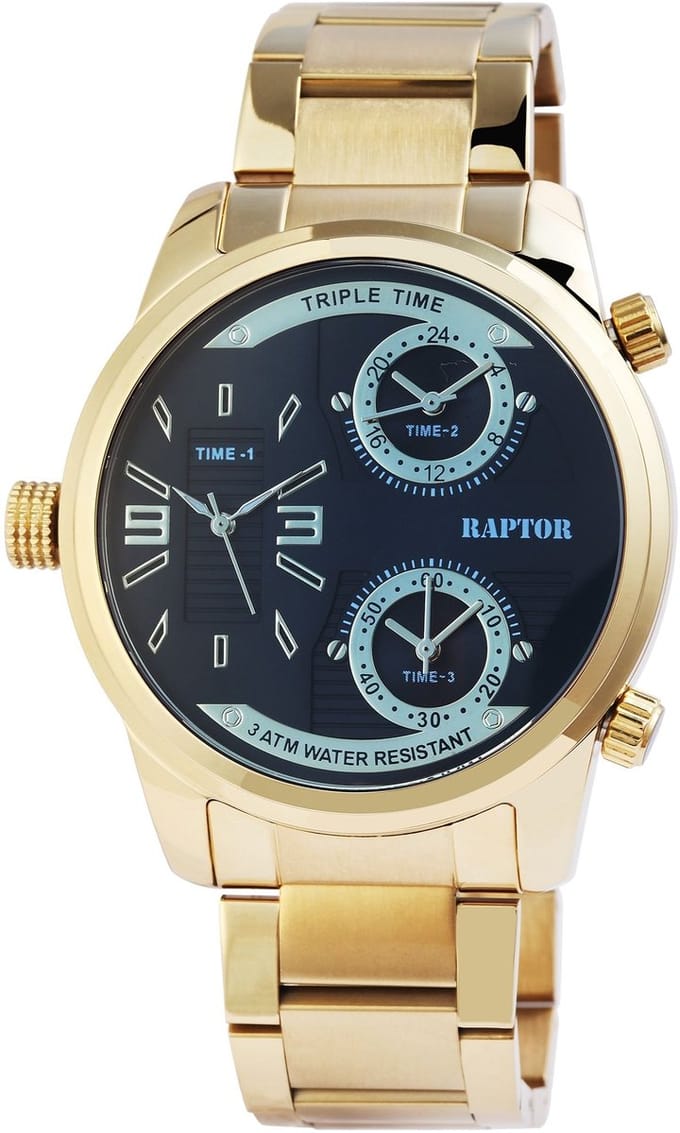 Raptor Herenhorloge Edelstahl Fox, 5 ATM