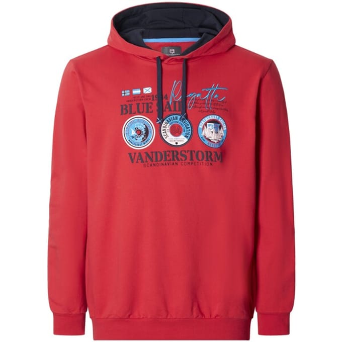 Jan Vanderstorm herren Sweatshirt - 80/82 - rood - Plus Size