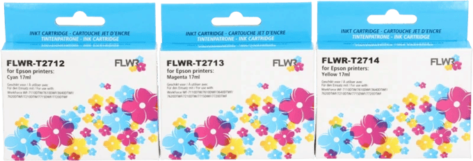 FLWR - Cartridges / Epson 27XL 3-pack / kleur / Geschikt voor Epson